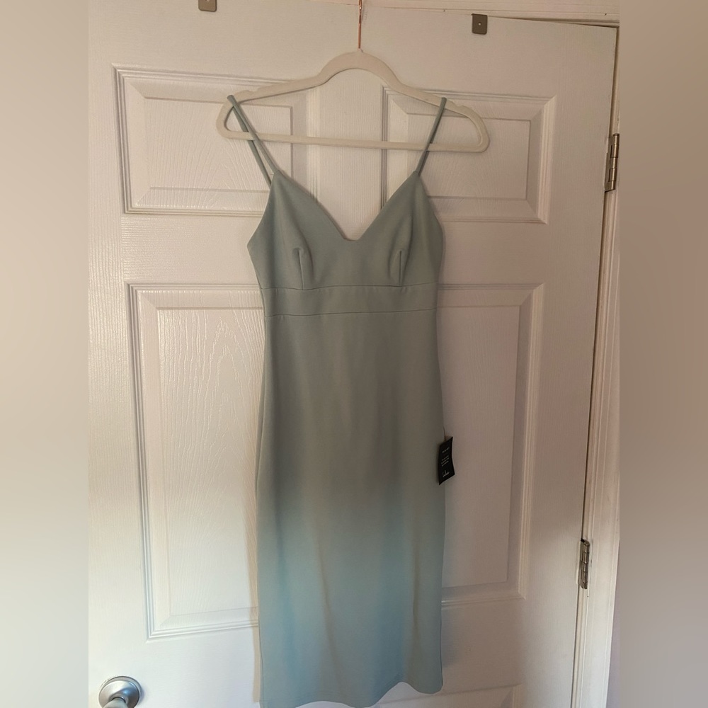 Don't Tell 'Em Light Blue Bodycon Midi Dress